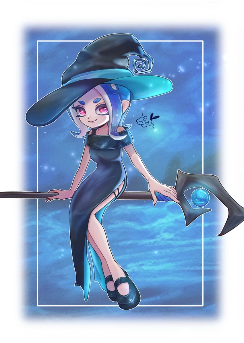 octoling player character and octoling girl (splatoon and 1 more) drawn by p_ried_prawns