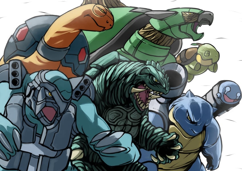 squirtle, turtwig, blastoise, torterra, torkoal, and 2 more (pokemon and 2 more) drawn by semania9ja