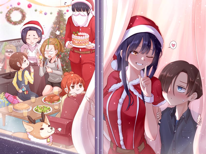 yamada anna, ichikawa kyoutarou, sekine moeko, yamada sanae, kobayashi chihiro, and 2 more (boku no kokoro no yabai yatsu) drawn by sacra_(sacrabokuyaba)