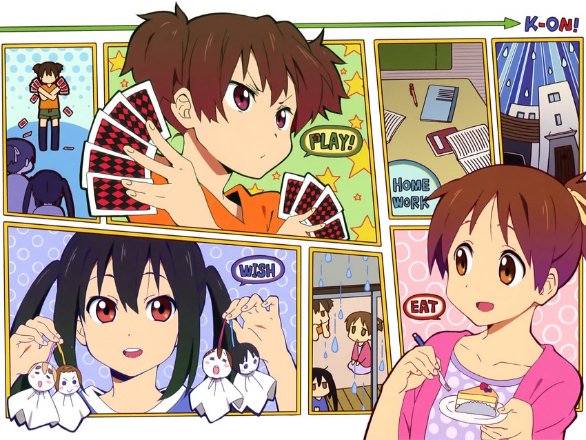 akiyama mio, nakano azusa, hirasawa yui, tainaka ritsu, kotobuki tsumugi, and 2 more (k-on!) drawn by kadowaki_miku