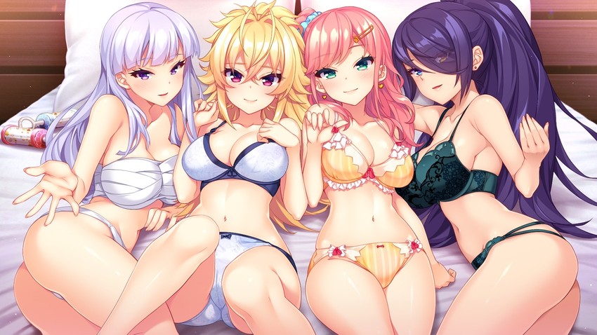 asahina chocolat, orihime momoka, kyougoku kurea, and sakaki mafuyu (babumi!) drawn by mameojitan