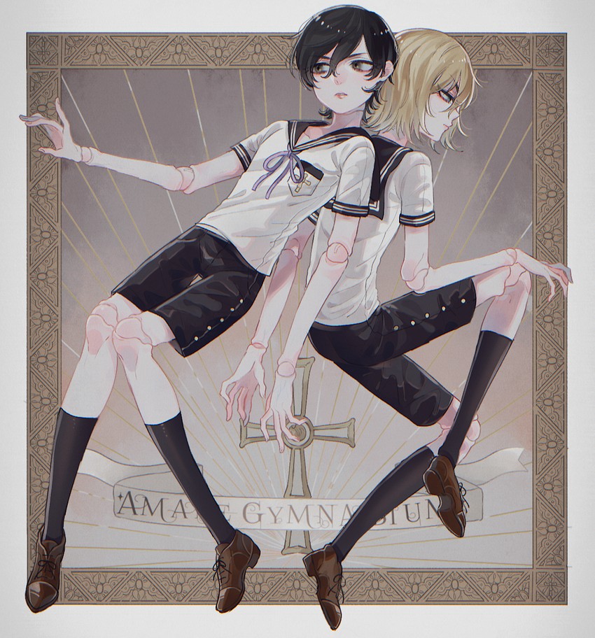 johann berg and felix schulz (amane gymnasium) drawn by kajino