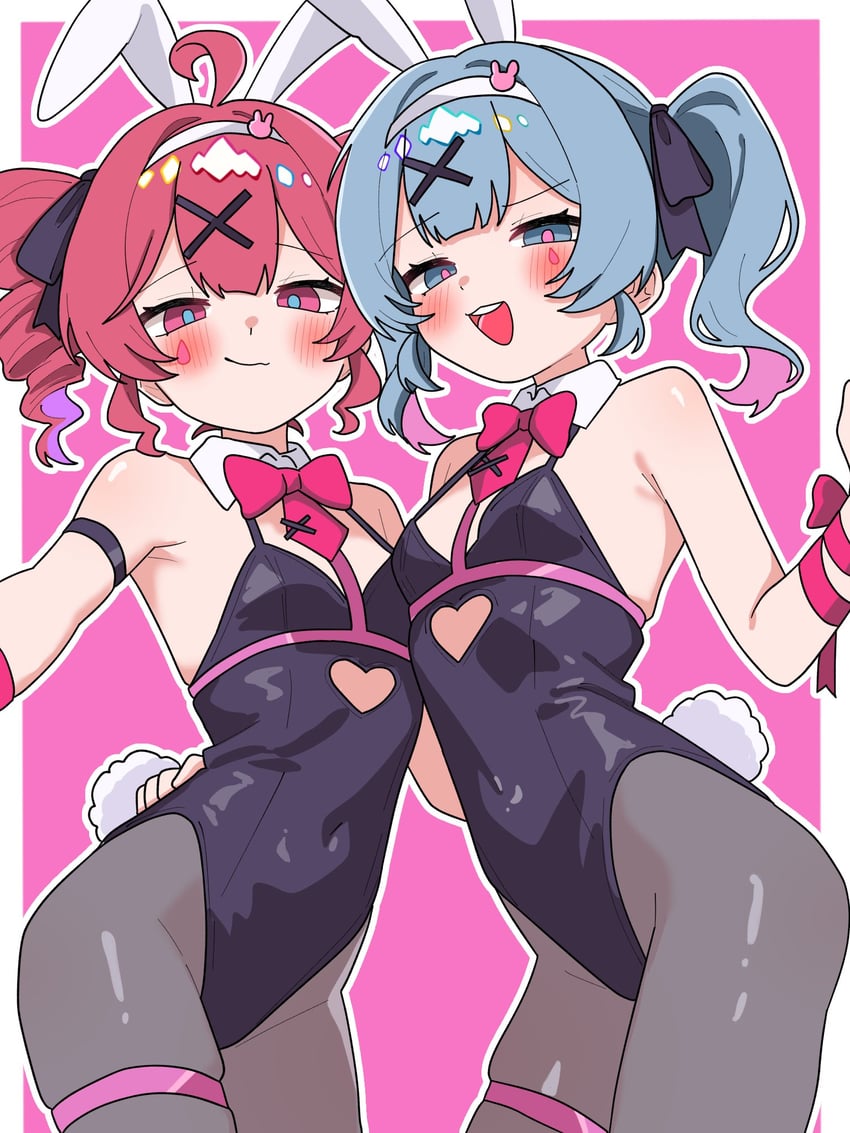 hatsune miku and kasane teto (vocaloid and 2 more) drawn by haru_maron