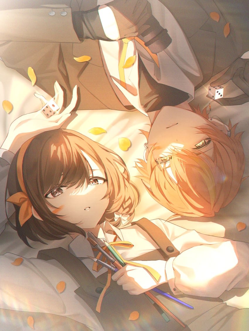 shinonome ena and shinonome akito (project sekai) drawn by lushuao