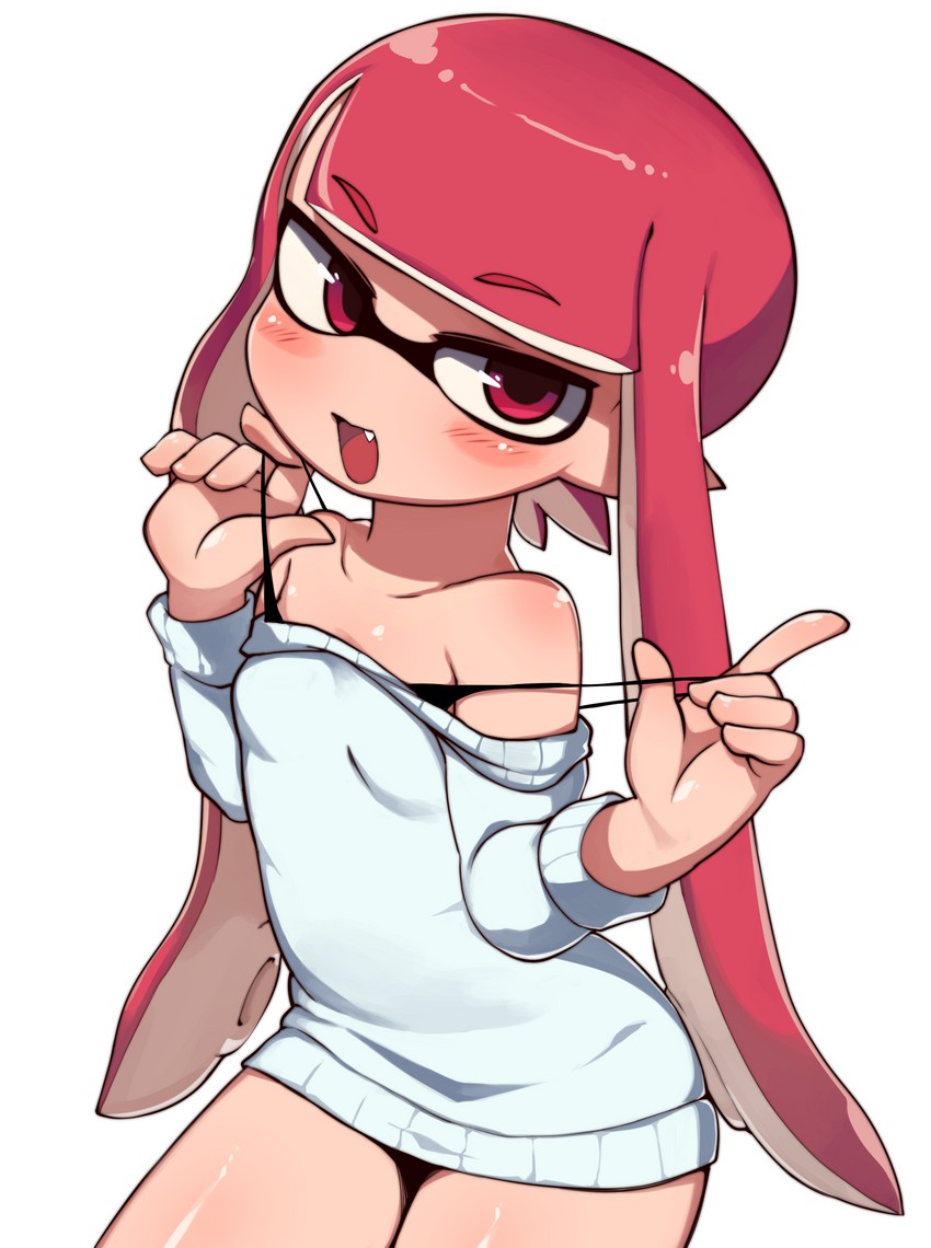 inkling player character and inkling girl (splatoon) drawn by lakilolom