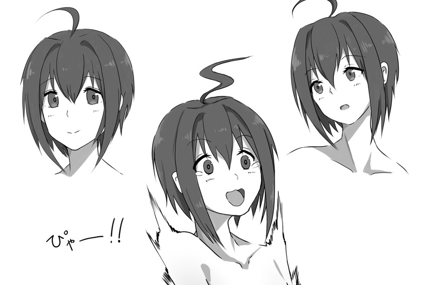 kohinata miho (idolmaster and 1 more) drawn by karikura_(atatata71)