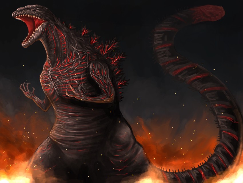 godzilla (godzilla and 1 more) drawn by aki_(2345hello)
