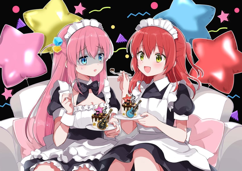 gotoh hitori and kita ikuyo (bocchi the rock!) drawn by hara_yui