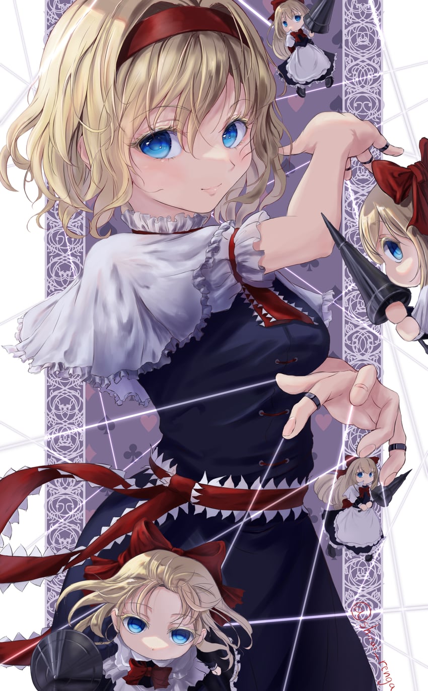 alice margatroid and shanghai doll (touhou) drawn by shirai_renga