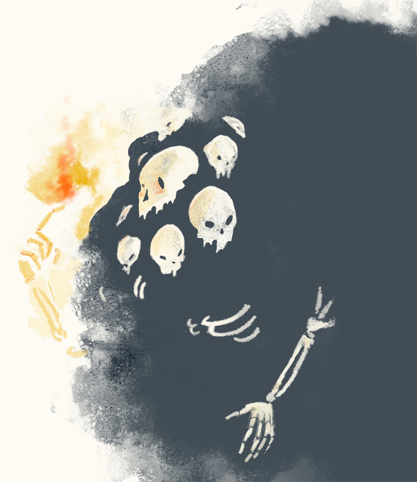 gravelord nito (dark souls and 1 more) drawn by tom_gane