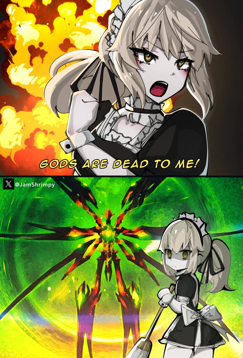 artoria pendragon, saber alter, ort, and ort xibalba (fate and 2 more) drawn by jamshrimpy