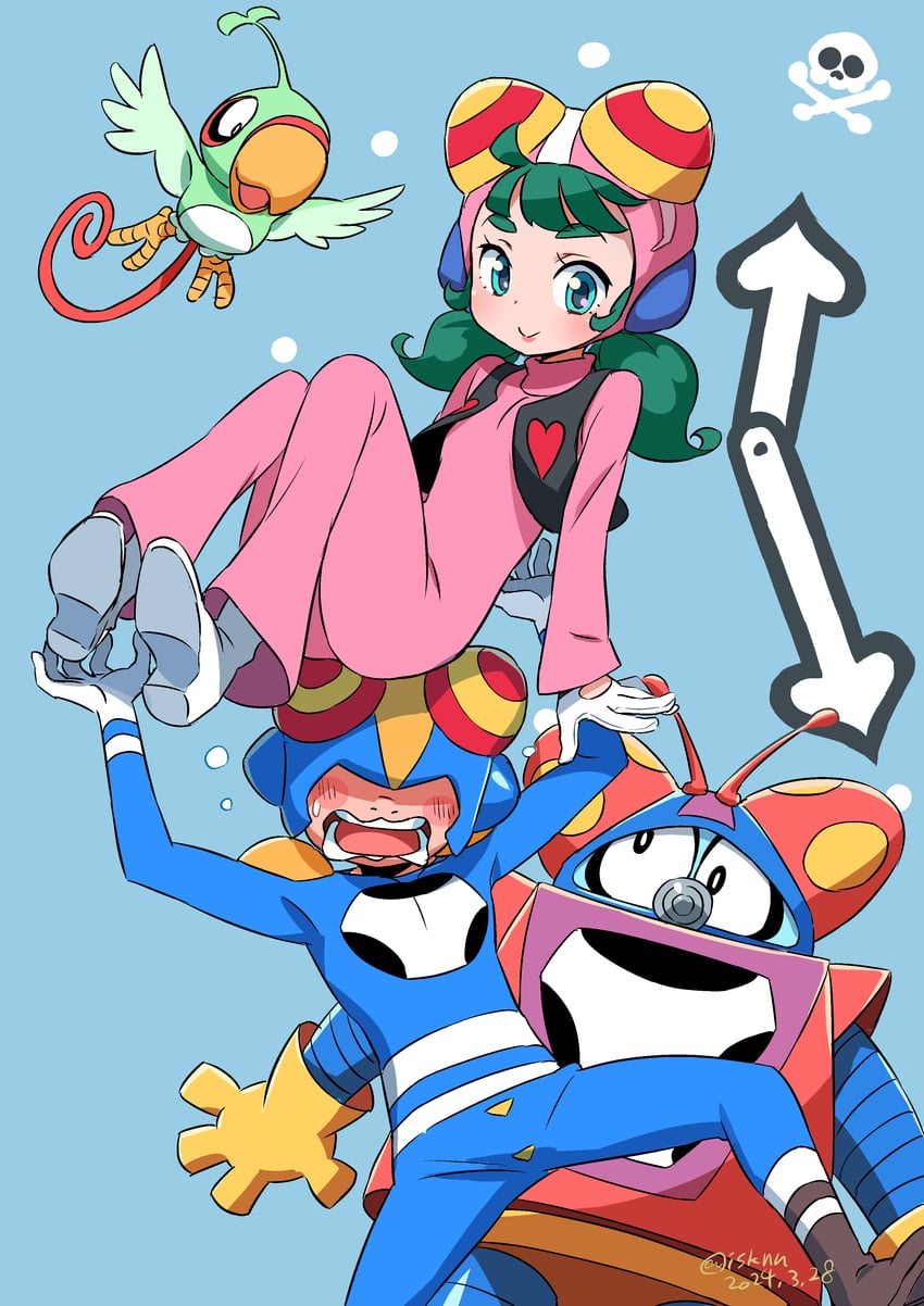 junko, tanpei, perasuke, and chorobou (time bokan) drawn by isedaichi_ken