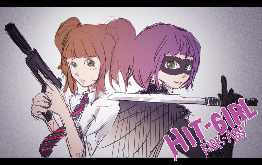 hit-girl and mindy macready (kick-ass) drawn by noel8890