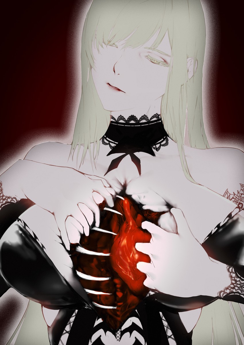 oshino shinobu and kiss-shot acerola-orion heart-under-blade (monogatari and 1 more) drawn by shishirui_san
