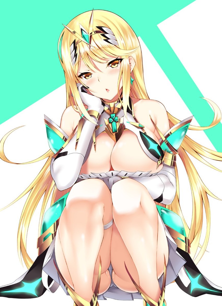 mythra (xenoblade chronicles and 1 more) drawn by daive