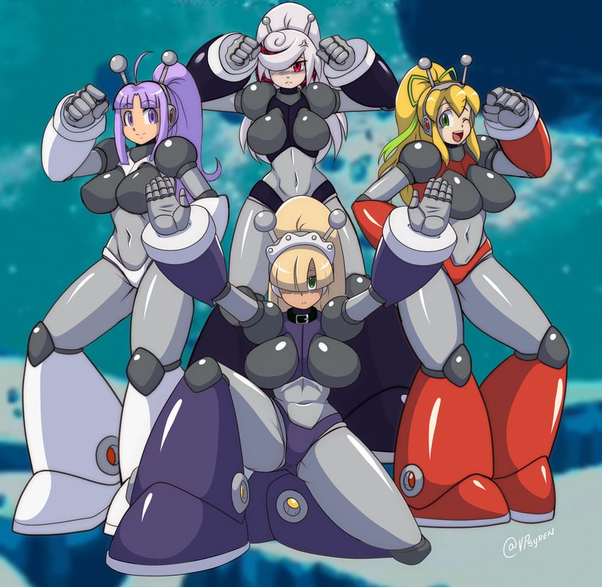 roll, sage, hyper roll, tesse, and piano (sonic and 5 more) drawn by vcampan