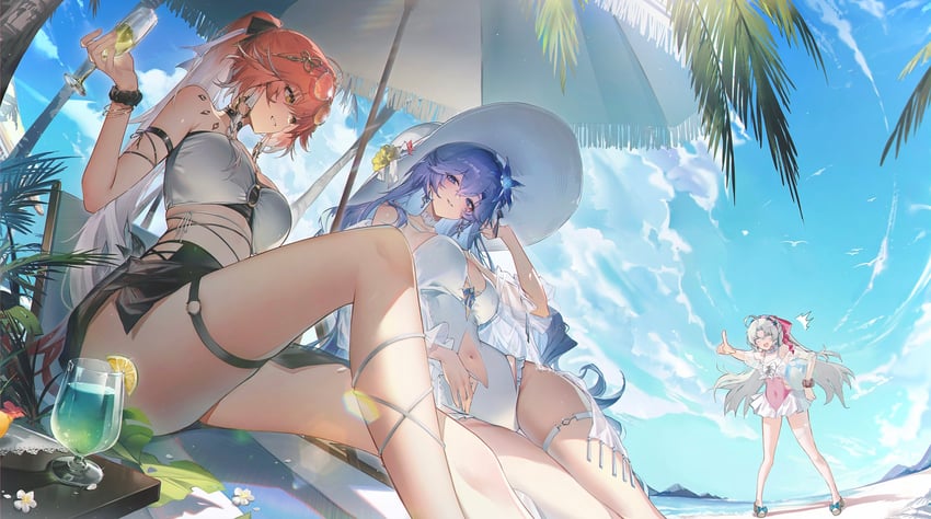 changli, carlotta, and cantarella (wuthering waves) drawn by hisiya_(wldn1112)