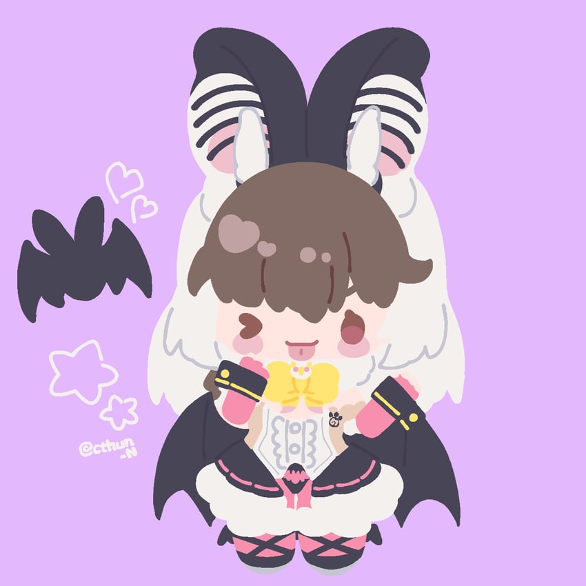 brown long-eared bat (kemono friends and 1 more) drawn by cthun_n