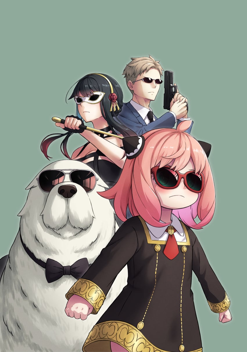 yor briar, anya, and twilight (spy x family) drawn by yukyon