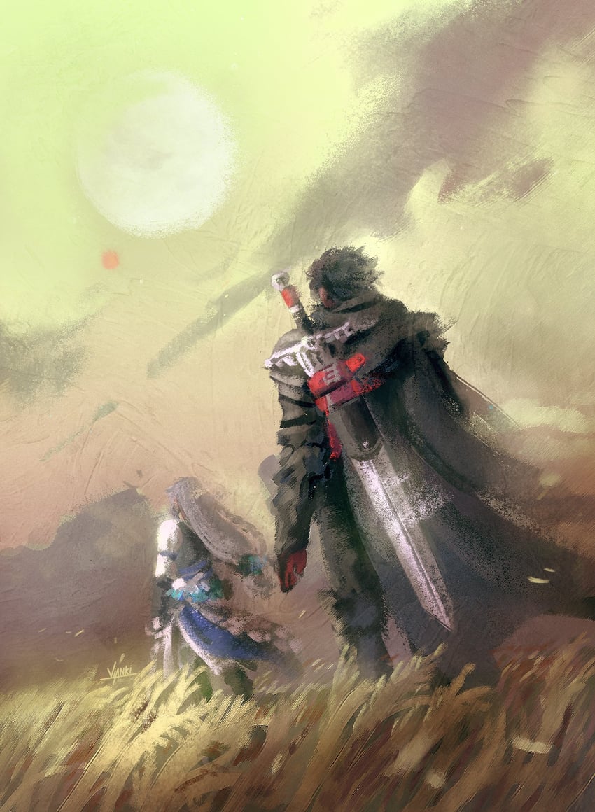 clive rosfield and jill warrick (final fantasy and 1 more) drawn by emi-bianchi