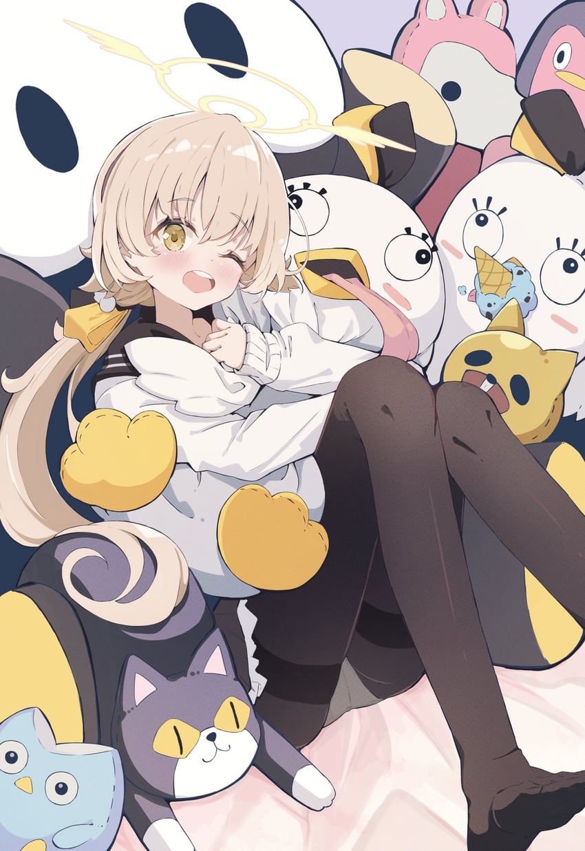hifumi, peroro, skullman, wavecat, big brother, and 3 more (blue archive) drawn by kanikama_acedia