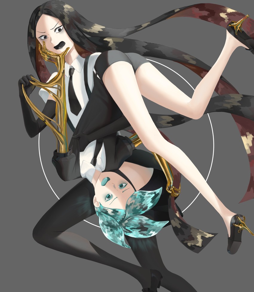 phosphophyllite and bort (houseki no kuni) drawn by iciriini
