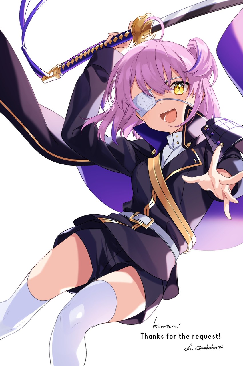 hotarumaru and kurameki kyou (indie virtual youtuber and 1 more) drawn by nokachoco114