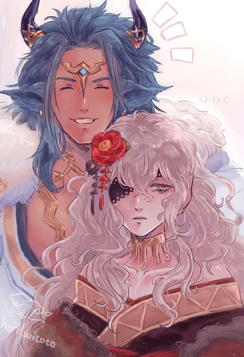 embla and askr (fire emblem and 1 more) drawn by herdwicoco