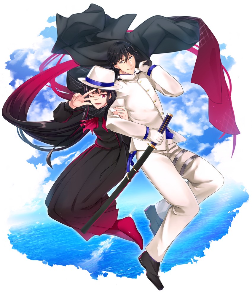 oryou and sakamoto ryouma (fate and 1 more) drawn by kina_izu