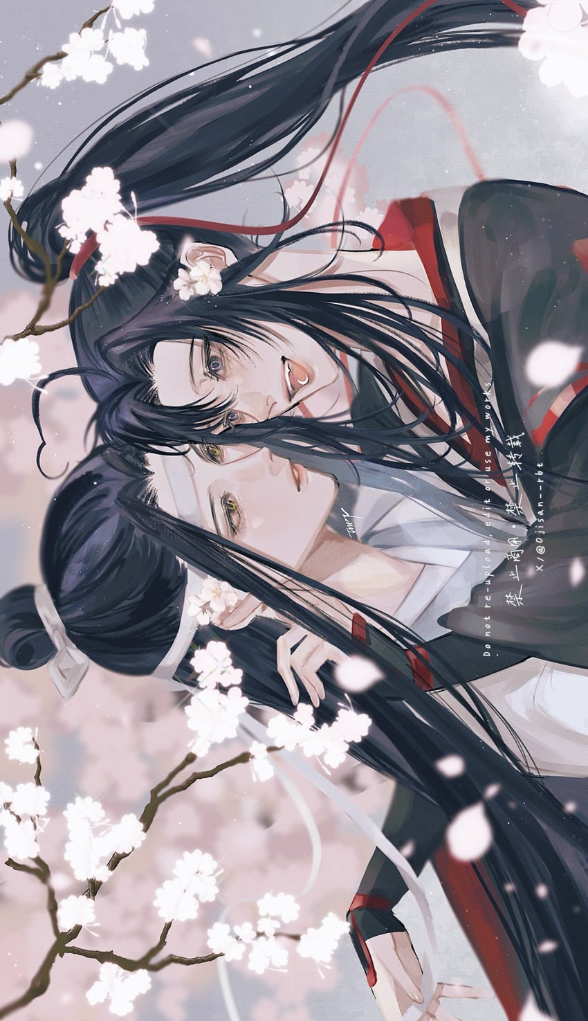 wei wuxian and lan wangji (modao zushi) drawn by ojisan_rbt