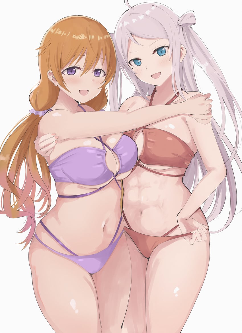 konoe kanata and zhong lanzhu (love live! and 1 more) drawn by wewe