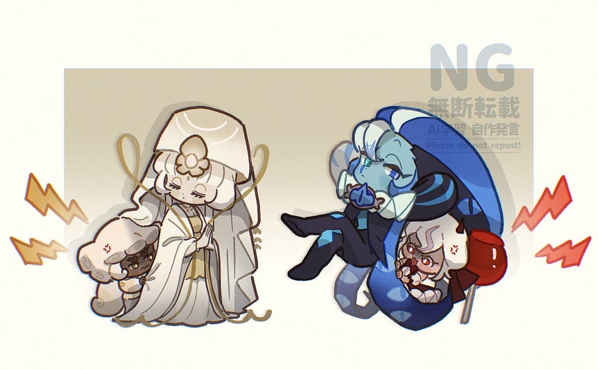 shadow milk cookie, candy apple cookie, mystic flour cookie, and cloud haetae cookie (cookie run and 1 more) drawn by ishrkut