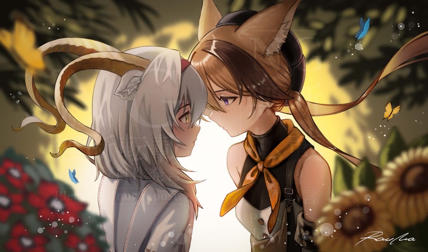 beeswax and cardigan (arknights) drawn by rau_ma_(the_rauma001)