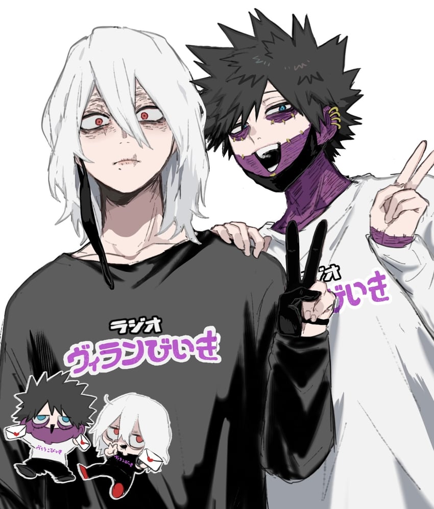 dabi and shigaraki tomura (boku no hero academia) drawn by ametaro_(ixxxzu)
