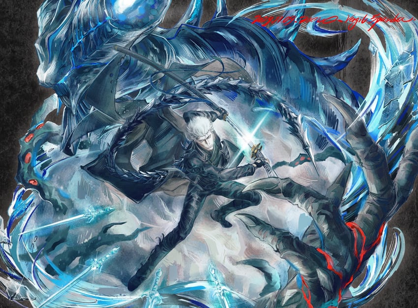 vergil (devil may cry and 1 more) drawn by zimome90000000