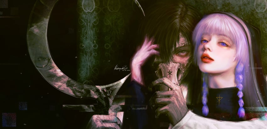 kurohara tokio and shiruha sora (choujin x) drawn by kartikeya_raut