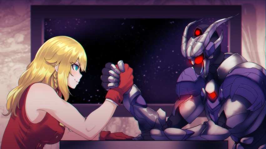 hoshino char and valefor (indie virtual youtuber and 1 more) drawn by valefal_coneri