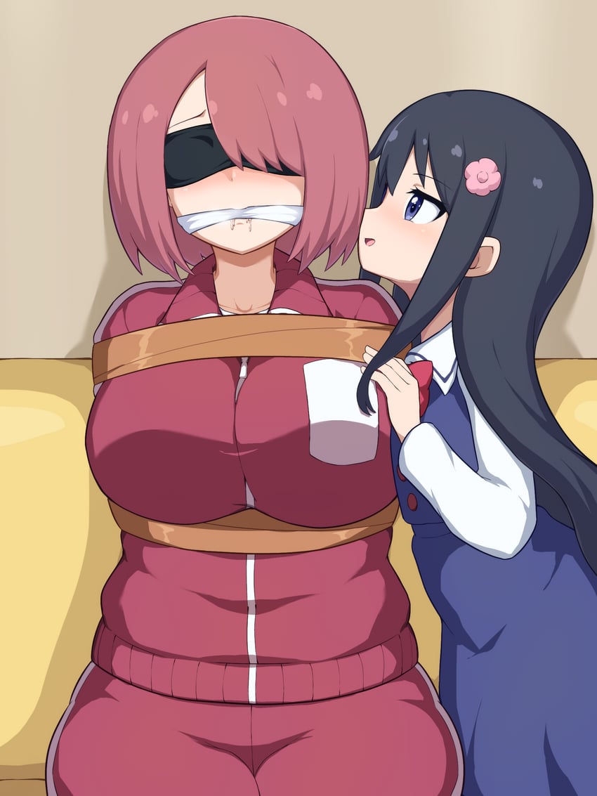 shirosaki hana and hoshino miyako (watashi ni tenshi ga maiorita!) drawn by okura_(okra_sticky)