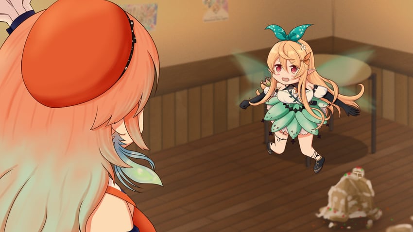 takanashi kiara and pomu rainpuff (hololive and 4 more) drawn by oguma_shiro