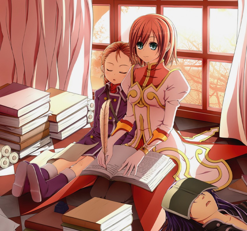 yuri lowell, estellise sidos heurassein, and patty fleur (tales of and 1 more) drawn by nekoro