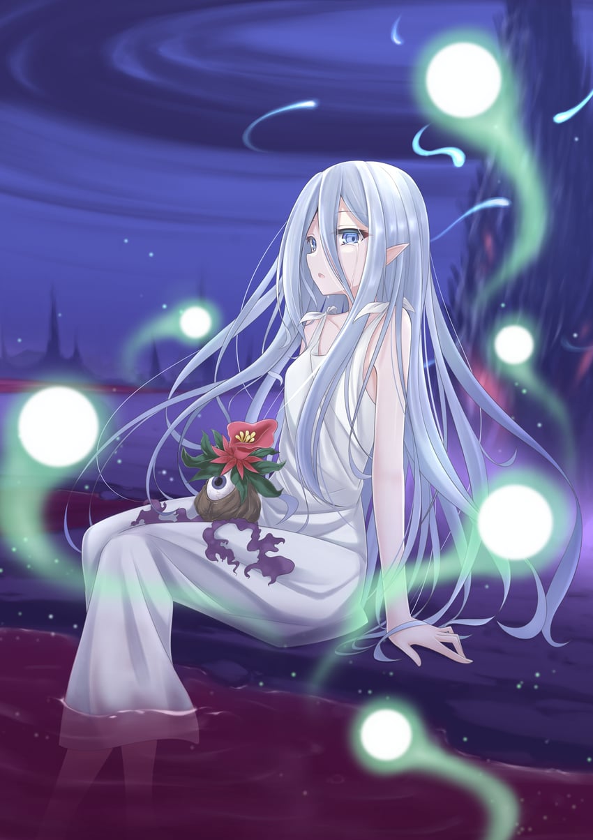 necroworld banshee, glow-up bloom, zombie world, and soul-absorbing bone tower (yu-gi-oh!) drawn by yukishiro_haku