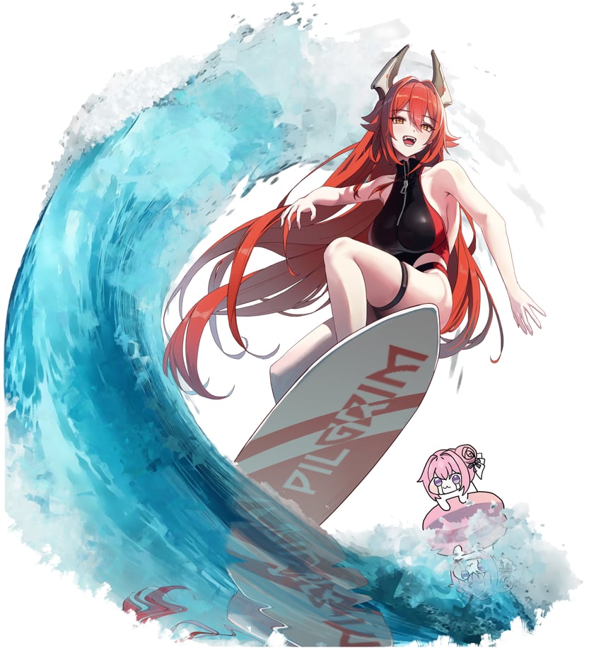 red hood and doro (goddess of victory: nikke) drawn by hallo_(rltkdydrltk)
