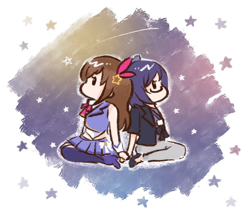 tokino sora and a-chan (hololive) drawn by haseco777