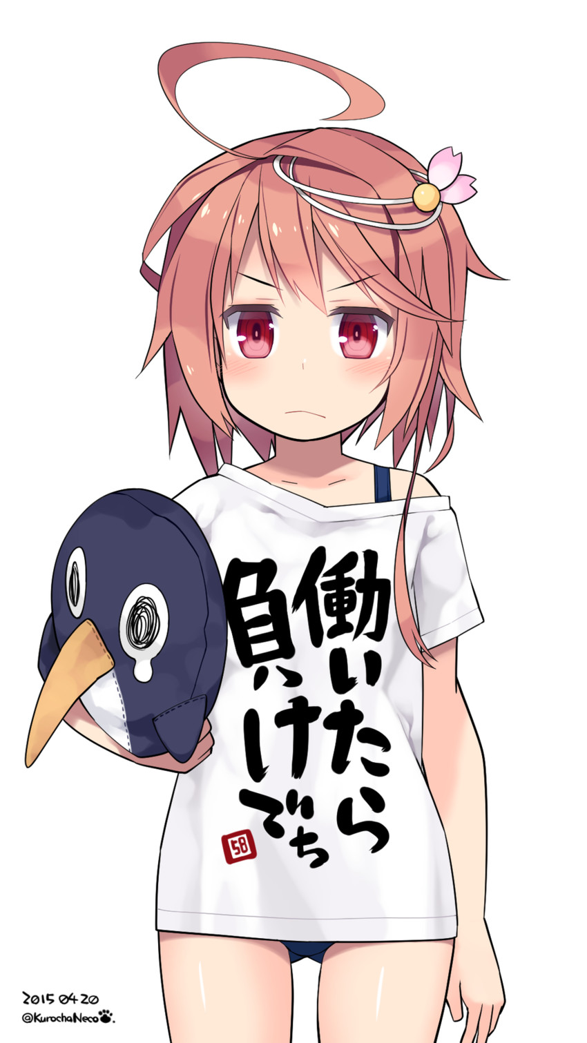 futaba anzu, i-58, and failure penguin (kantai collection and 2 more) drawn by kuro_chairo_no_neko