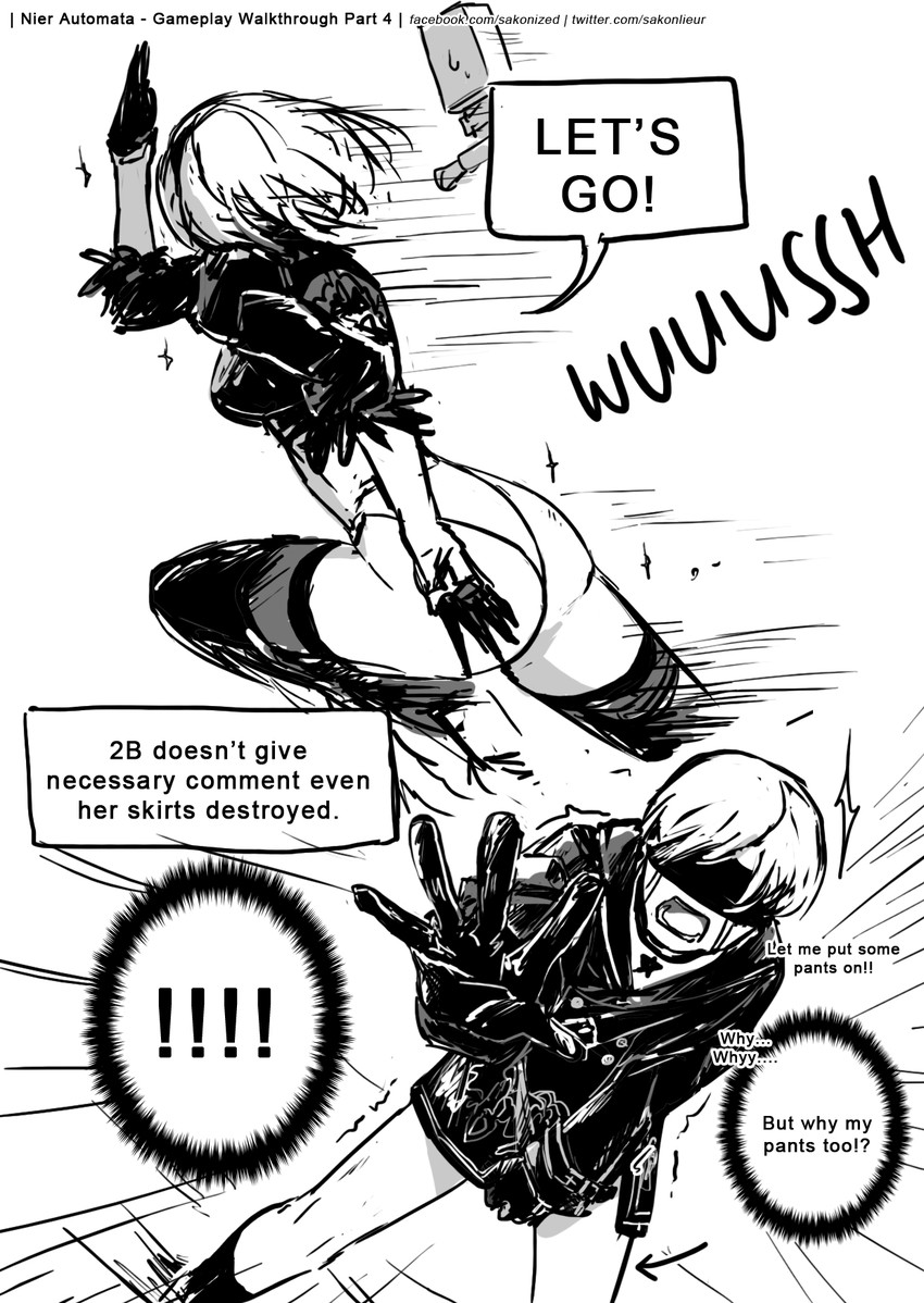 2b, 9s, and pod (nier and 1 more) drawn by sakon04