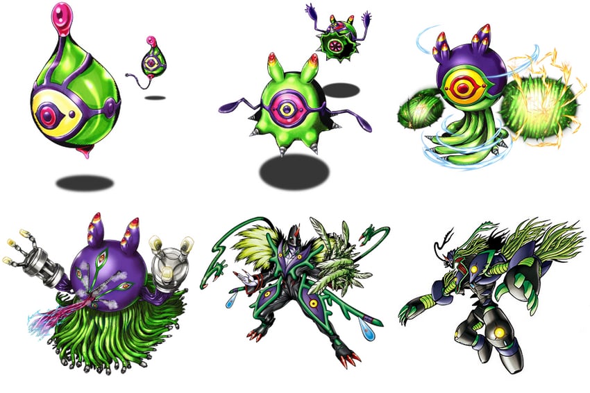 algomon, algomon baby ii, algomon perfect, algomon ultimate, algomon child, and 2 more (digimon)