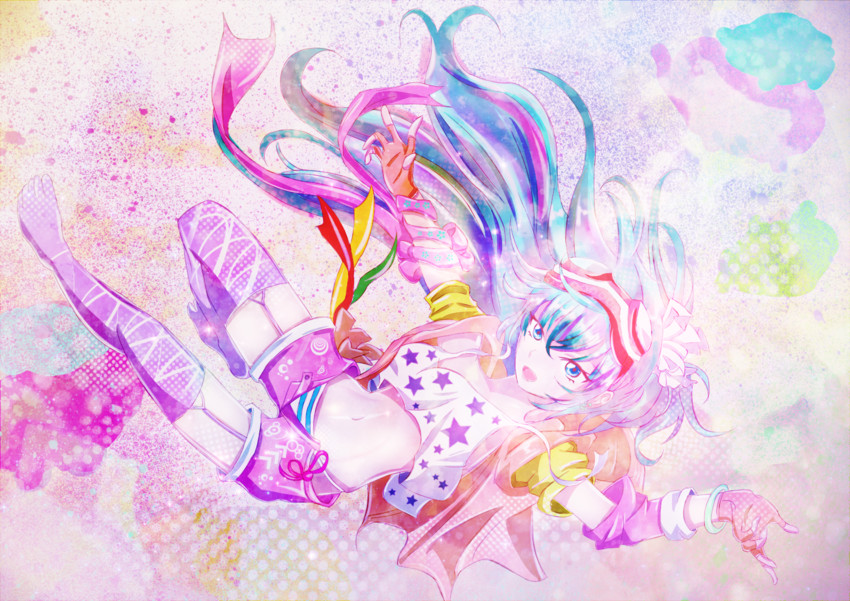 hatsune miku (original and 1 more) drawn by yeyebirdie