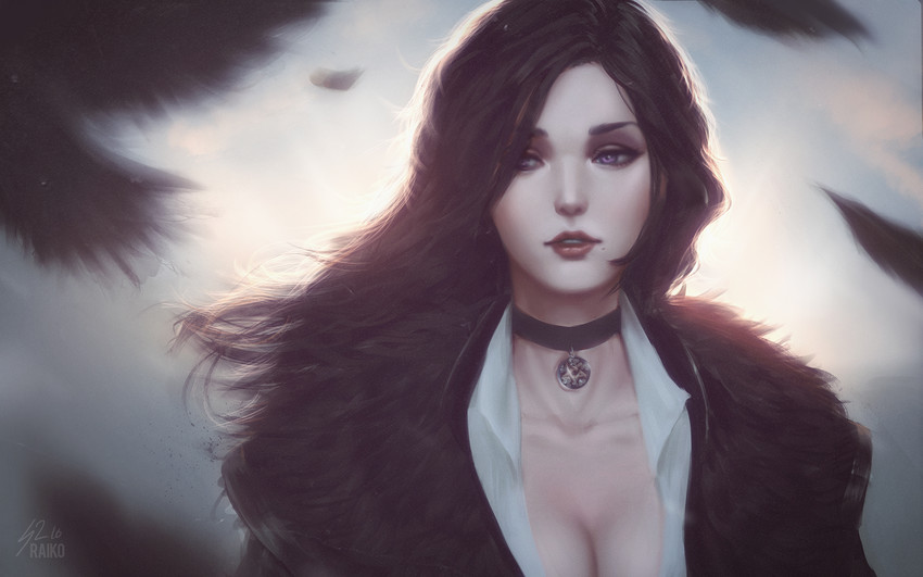 yennefer of vengerberg (the witcher and 1 more) drawn by raikoart