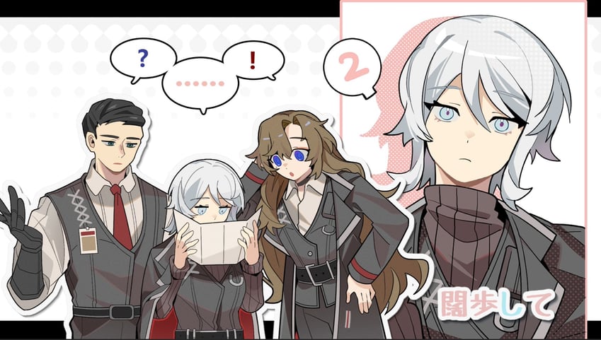 faust, meursault, and rodion (project moon and 1 more) drawn by south_ac