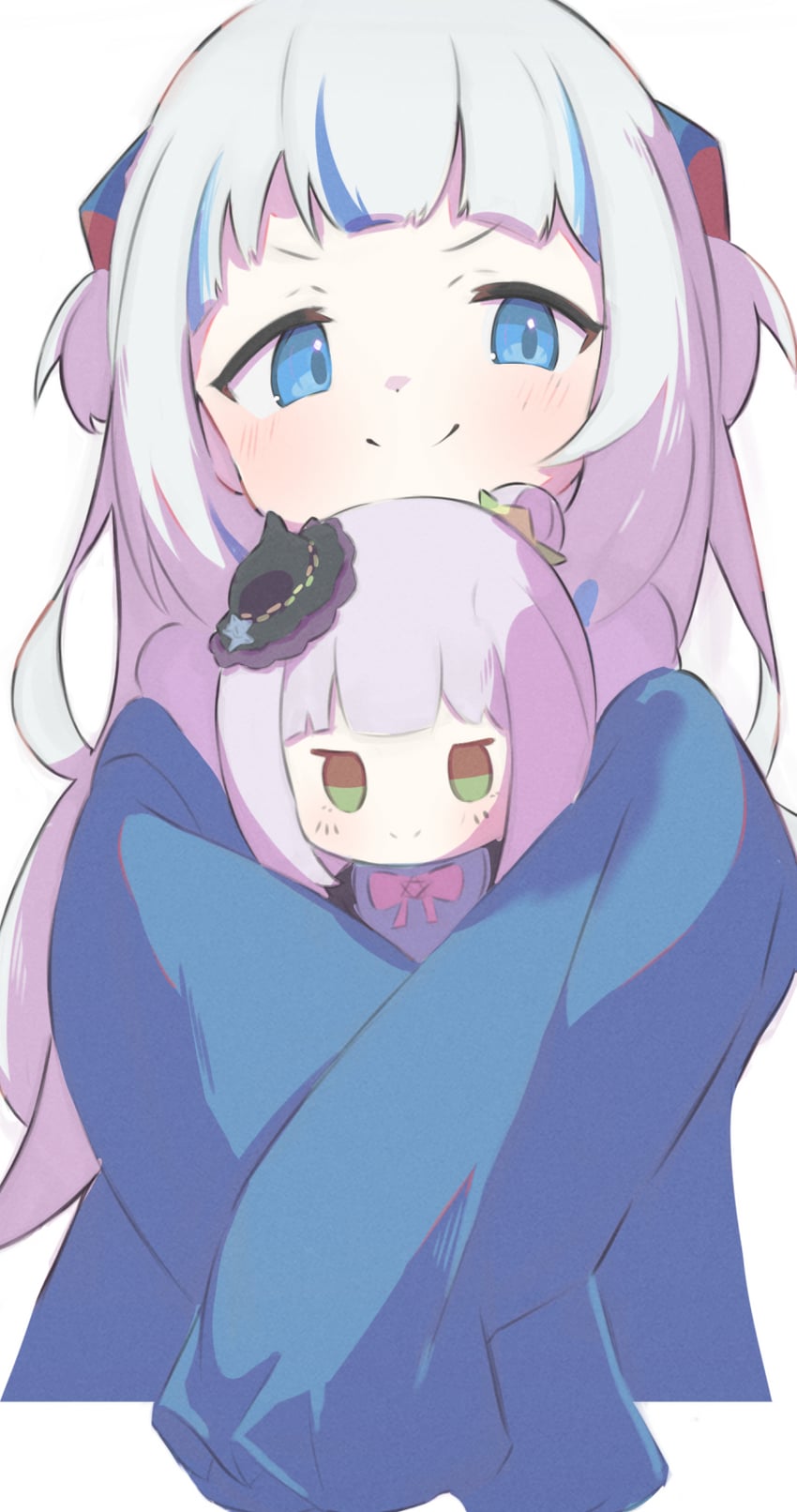 gawr gura and murasaki shion (hololive and 1 more) drawn by inaririn
